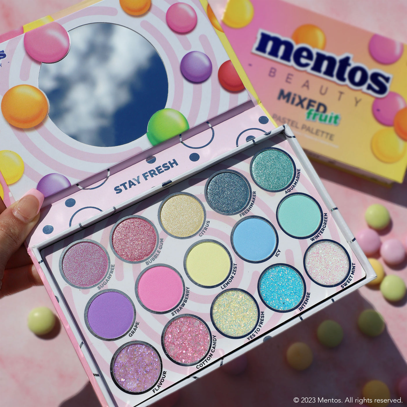 Palette Mixed Fruit Pastel - Mentos